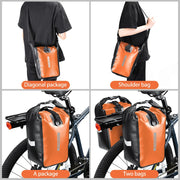 Roll-top bag reflective logo detail