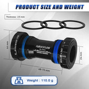BUCKLOS BSA Bottom Bracket — Sealed & Ceramic — MH800 ceramic bearing version