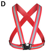 Reflective strap worn over a jacket