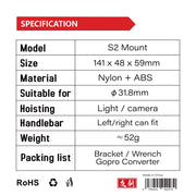 CYCLAMI S2 mount with computer and headlight attached