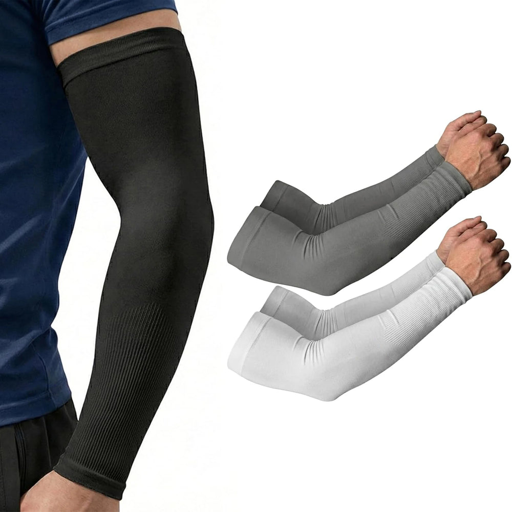 UV cycling arm sleeves in grey