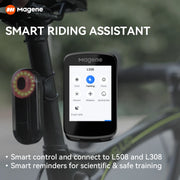Magene C506 bike computer, touchscreen display detail