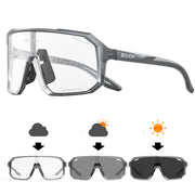 SCVCN Photochromic Sport Sunglasses — temple arms angled down for helmet compatibility