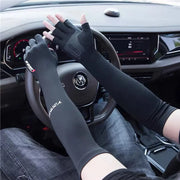 Sun protection gloves in pink