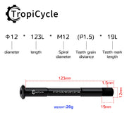 Tropicycle Front Fork Thru Axle M12 - product photo 8
