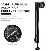 Bike hand pump with gauge - pressure gauge detail