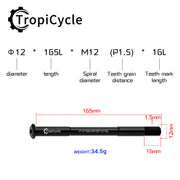 Tropicycle Front Fork Thru Axle M12 - product photo 23
