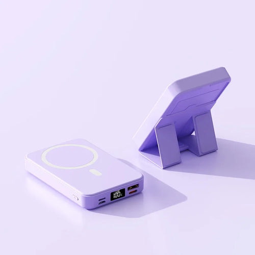20W wireless power bank in purple