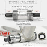 JSHOU bottom bracket cup thread detail