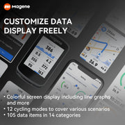 Magene C506 bike computer, navigation screen