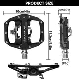 BUCKLOS Dual-Function MTB Pedals — Flat & SPD Clipless