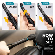 Hex and Torx bits included in the torque wrench set