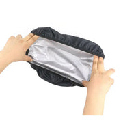 Waterproof Saddle Cover — bike parked outside with cover fitted