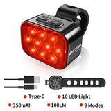 BUCKLOS Front &amp; Rear Light Set — USB Rechargeable