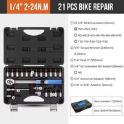Torque wrench case with bolt storage section