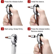 Torque wrench reversible ratchet head