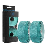 Bar tape rolls unwound to show length