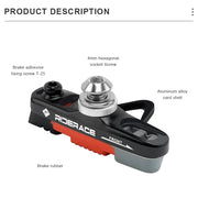 CNC alloy C-brake pads, colour range