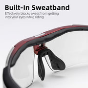 ROCKBROS Polarized Cycling Sunglasses — 5-lens set with polarized lens and case