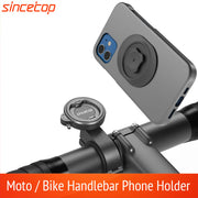 Quick-lock aluminium bike phone mount