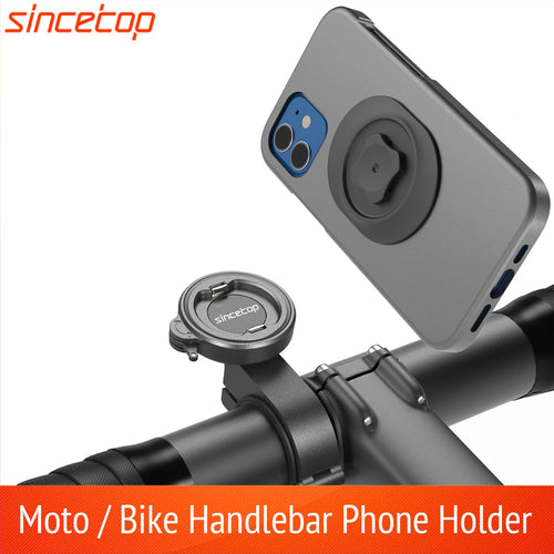 Quick-lock aluminium bike phone mount