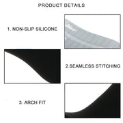 Anti-slip cycling socks - yellow black stripe colourway