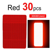 Reflective stickers red colour detail