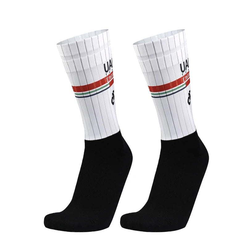 Seamless pro team cycling socks - product photo