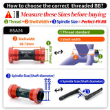 KACTUS Ceramic Bottom Bracket — BSA Thread Kit