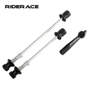 RIDERACE Anti-Theft Quick Release Skewers — locking steel and aluminum alloy skewers