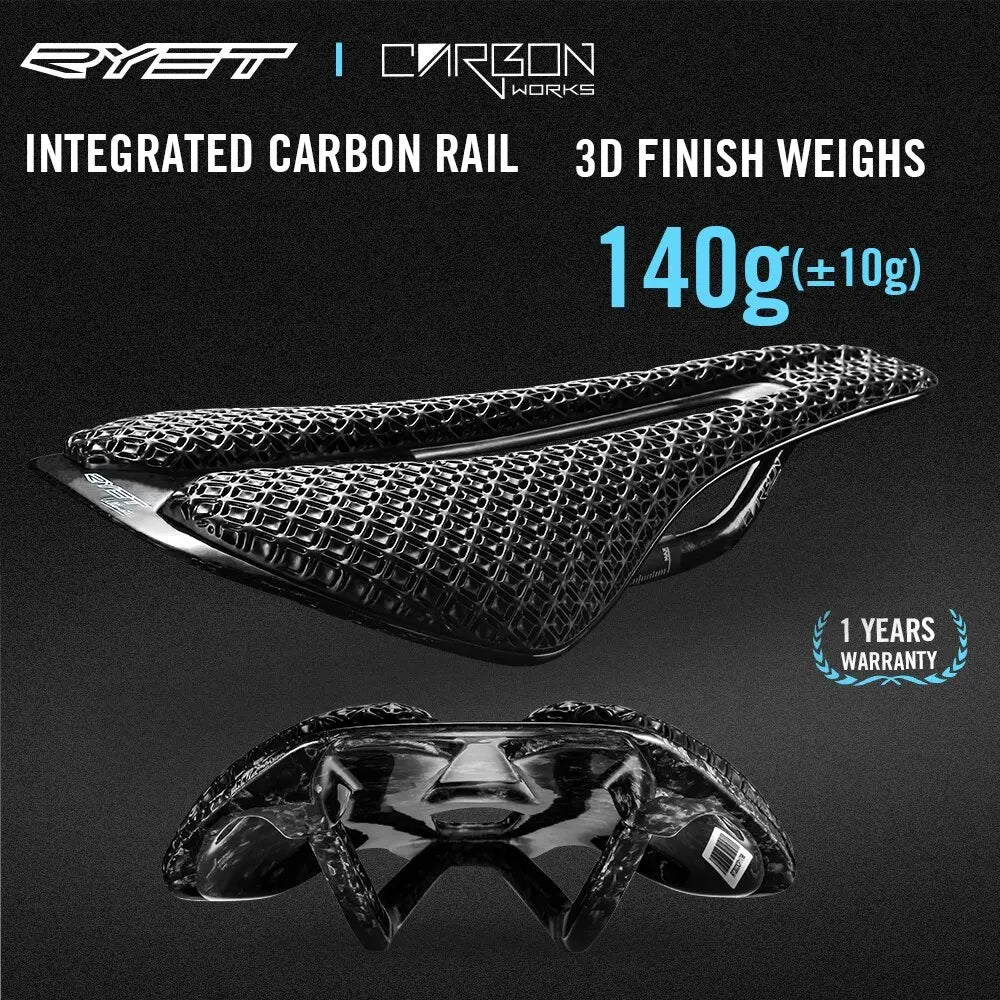 RYET 3D printed carbon saddle, main product photo