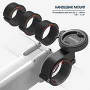 Phone mount with rubber diameter shims