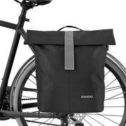 Waterproof rear rack bag in black