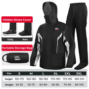 KEMITOUR Heavy-Duty Waterproof Rain Suit, Black