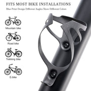 HUALONG 3K Carbon Fiber Bottle Cage mounted on a gravel bike frame