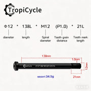 Tropicycle Front Fork Thru Axle M12 - product photo 9