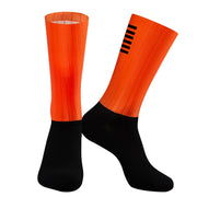 Silicone aero cycling socks - grey colourway