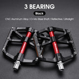 WEST BIKING Ultralight Pedals — CNC 3-Bearing Reflective