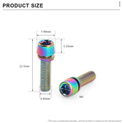 Titanium-plated handlebar stem bolt, black finish