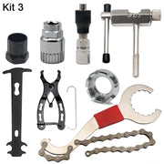 Bike repair tool kit in use