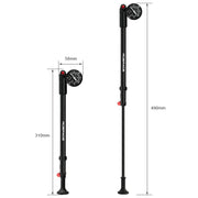 Bike hand pump with gauge - side view