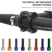 Titanium-plated handlebar stem bolts, colour range