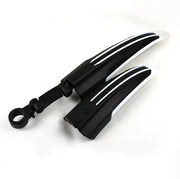 PVC Front & Rear Mudguard Set — flexible PVC mudguard set fitting 20–26 inch wheels