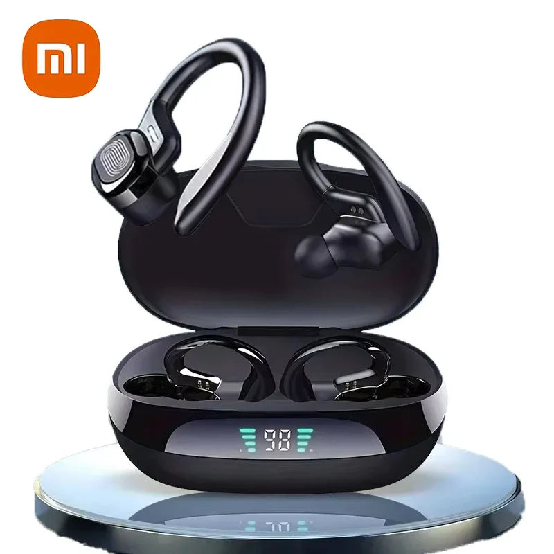 Wireless sports headphones in black
