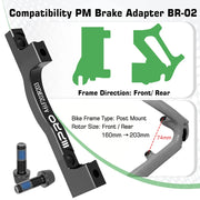 IIIPRO disc brake rotor adapter, PM mount