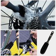 Crevice brush cleaning a chainring