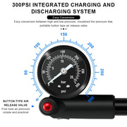 Bike hand pump with gauge - valve head detail