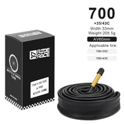 RIDERACE Butyl Inner Tube — 700C — valve core threading detail