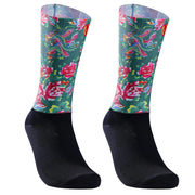 Seamless pro team cycling socks - size chart