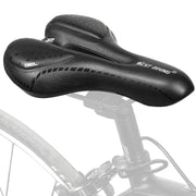 WEST BIKING PU Leather Gel Saddle — shockproof PU leather saddle with gel cushioning